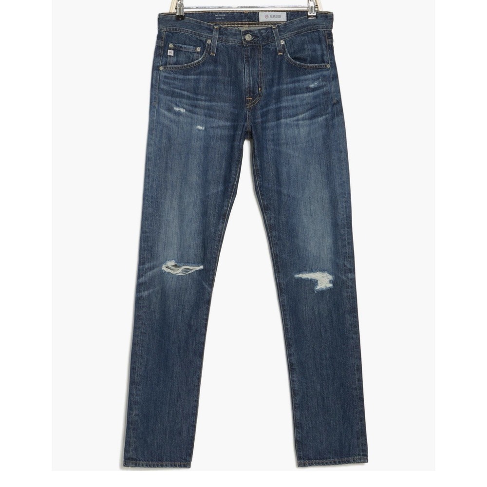 AG Adriano Goldschmied Tellis Modern Slim Fit Jeans Distressed Men's 30 $225